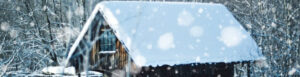 winter roof covered in snow