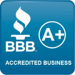 BBB A+ certified company badge