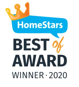 Home Stars best of roofing companies badge award for 2020