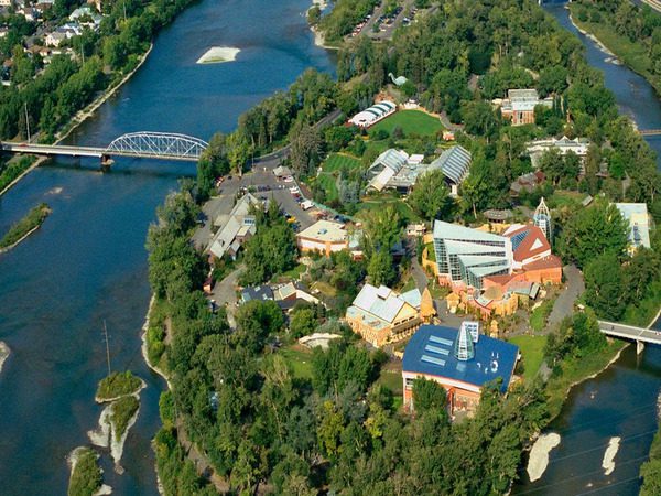 Areal view of Calgary Zoo