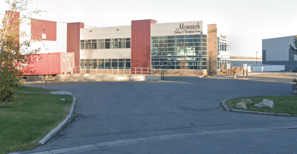 Monarch's Roofing Division storefront view
