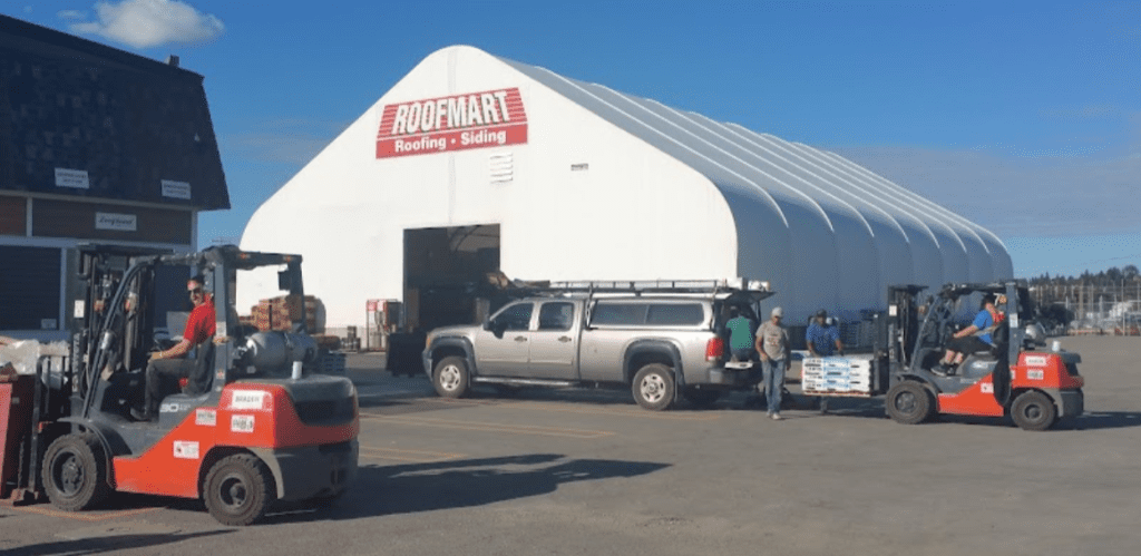 Storefront view of RoofMart Calgary